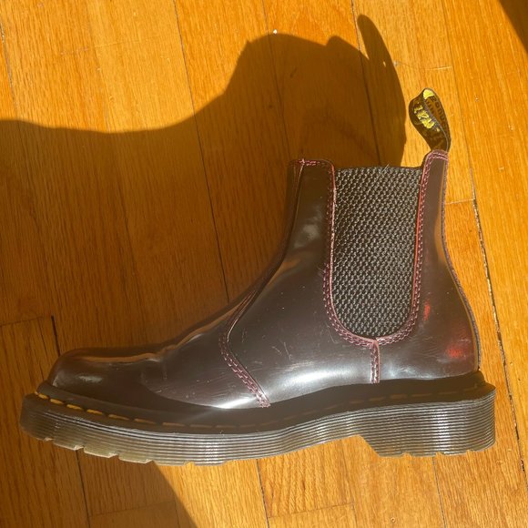 Cherry Red Dr. Martens 2976 Chelsea Boots - Picture 5 of 6
